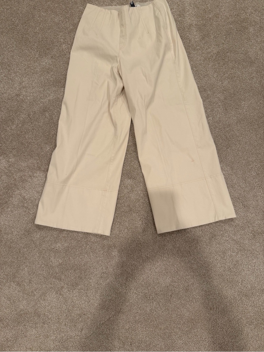 SPANX Wide-Leg Crop Pants in Cream